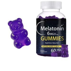 Berry-flavored melatonin gummy bears, 6 mg (60 count).